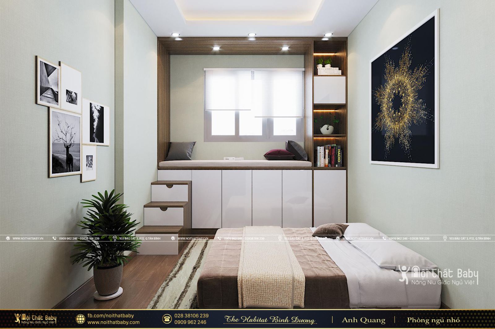 Thiết kế nội thất chung cư đẹp căn The Habitat Bình Dương 84m2 mang đậm phong cách hiện đại